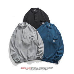 Men Pullover Hoodie Spring Sweater Men's Loose All-Match Casual