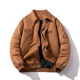 Mens Vintage Jackets Lapel Baseball Jacket Ruffian Padded Jacket