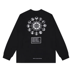 CHH Heart Long Sleeve Shirt Unisex Fashion Loose Long Sleeve Shirt