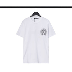CHH Heart T Shirts Sanskrit cross logo short-sleeved men's T-shirt
