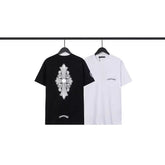 CHH Heart T Shirts T-Shirt Crossshaft Cotton Crew Neck Short Sleeve