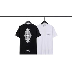CHH Heart T Shirts T-Shirt Crossshaft Cotton Crew Neck Short Sleeve