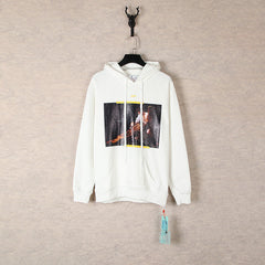 Off White hoodie oil painting series pattern arrow hooded