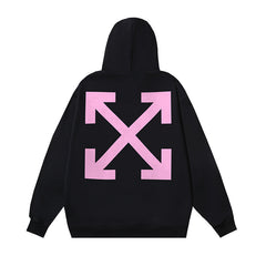 OW angel oil painting arrow pattern hooded sweater