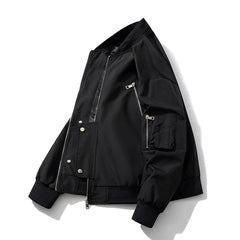 Mens Vintage Jackets Flight Suit Printed Logo Jacket