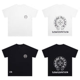 CHH Heart T Shirts Summer Horseshoe Cross Print Short Sleeve T-Shirt