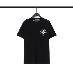 CHH Heart T Shirts Cross Casual Loose Cotton Crew Neck T-Shirt