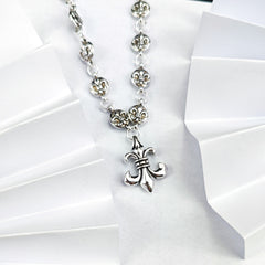 Chrome Hearts Necklace Anchor Scout Flower Men's and Women's Vintage Cross Chain