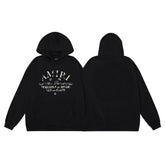 Amiri Hoodie Letter Print Hooded Sweater Loose Men and Women