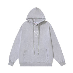 OW Hot Diamond Arrow Pattern Pullover Hooded Sweater
