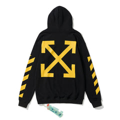 Off White hoodie Classic Baroque Angel Wing Pattern Hoodie