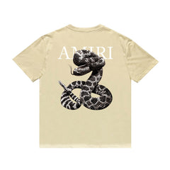 Amiri T Shirt Printed Casual Hip Hop round Neck Short Sleeve T-shirt