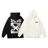 Off White hoodie boa pattern arrow fleece hooded