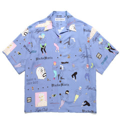 GUILTYPARTIES TIGER Shirts Vacation trendy brand character mask abstract print Hawaiian short-sleeved shirt men