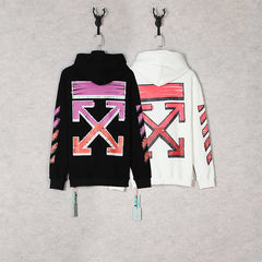Off White hoodie gradual change arrow pattern hooded sweater men and women the same piece wholesale
