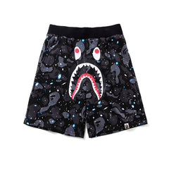 Bathing ape Bape Shorts Shark Head Luminous Shorts Straight Beach