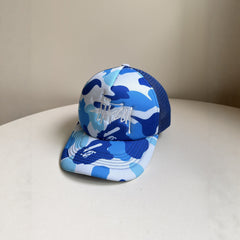 Stussy hat camouflage embroidered baseball cap hip hop cap women summer sun visor versatile street