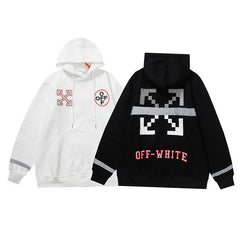 Off White hoodie Alphabet Arrow Pattern Fleece Hood