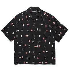 GUILTYPARTIES TIGER Shirts square pattern print rayon Hawaiian short-sleeved shirt beach shirt