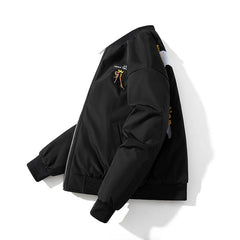 Mens Vintage Jackets Autumn/Winter Embroidered Jacket Padded Flight Suit Baseball Suit