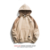 Men Pullover Hoodie Autumn and Winter Patchwork Hoodie Men's Winter Loose