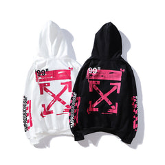Off White hoodie dyed graffiti pink arrow hooded