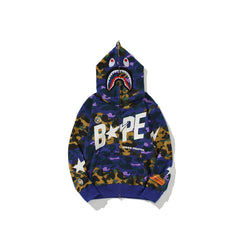 Bathing Ape Bape Hoodie Shark Head Star Camo Sweater