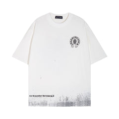 CHH Heart T Shirts Sanskrit Short Sleeve T-Shirt Crew Neck
