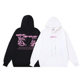 OW Fire Dragon Bee Graphic Print Hooded Sweatshirt