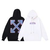 Off White hoodie painting alphabet arrow print