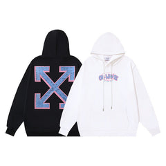 Off White hoodie painting alphabet arrow print
