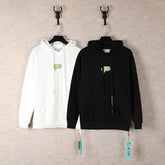 Off White hoodie thunderbolt monogram print hoodie
