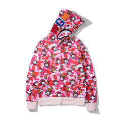 Bathing Ape Bape Hoodie Full Print Hello Kitty Cardigan Zipper