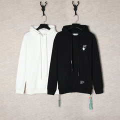Off White hoodie oil painting series arrow hooded