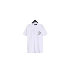 CHH Heart T Shirts Sanskrit Cross Print Loose Short Sleeve T-Shirt