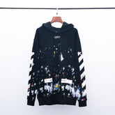 Off White hoodie Fireworks Ink Graffiti Hooded