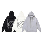 Off White hoodie ECG Pattern Arrow Sleeve Hood
