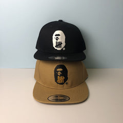 Bathing Ape Bape Hat Trendy brand ape head baseball cap Girls five bars flat edge hat Men's Japanese aape cap