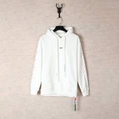 Off White hoodie embroidered arrow pattern