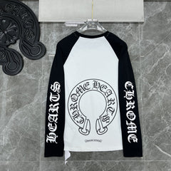 CHH Heart Long Sleeve Shirt Unisex Fashion Loose Long Sleeve Shirt