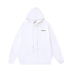 OW Sanskrit alphabet arrow print hooded sweater