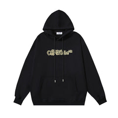 Off White hoodie Stereo Spray Arrow Pattern Sleeve Hood