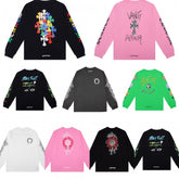CHH Heart Long Sleeve Shirt Unisex Fashion Loose Long Sleeve Shirt