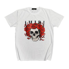 Amiri T Shirt Short Sleeve Skull Letter Print Casual Hip Hop
