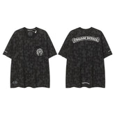 CHH Heart T Shirts Sanskrit logo embroidery fashion versatile loose T-shirt