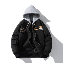 Men Vintage Jackets Baseball Jacket Flight Suit Towel Embroidered Jacket