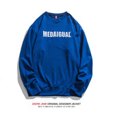 Men Pullover Hoodie Spring Sweater Spring and Autumn Loose Couple Blue