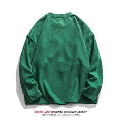 Men Pullover Hoodie Spring Sweater Men's Retro Loose Top