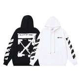 Off White hoodie graffiti painted arrow print pullover hooded