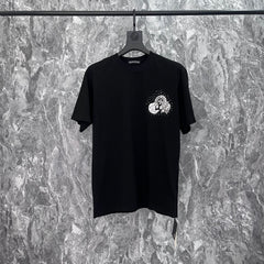 CHH Heart T Shirts Cross Print Short Sleeve T-Shirt Loose